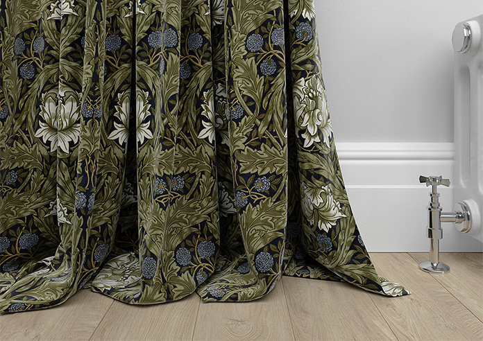 William Morris At Home African Marigold Velvet, Cornflower - Made to Measure Curtains - Image 6